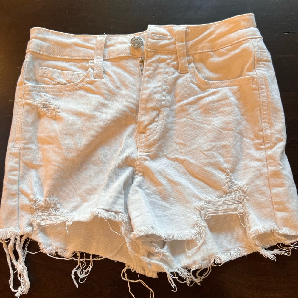 Vervet size extra small white, high rise, denim shorts, stretchy, mint condition